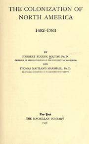 Front cover of The colonization of North America, 1492-1783 by Herbert Eugene Bolton