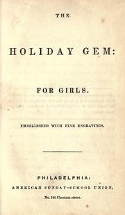 Cover of The holiday gem for girls by Unknown