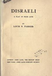 Cover of Disraeli by Louis Napoleon Parker