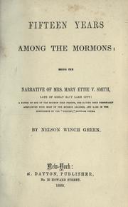 Cover of Fifteen years among the Mormons by Nelson Winch Green