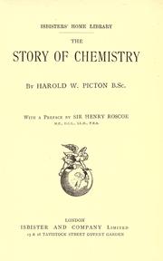 Front cover of The story of chemistry by Harold W. Picton