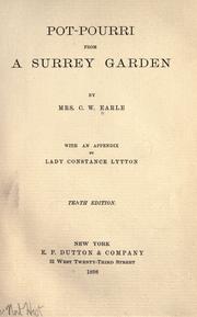 Front cover of Pot-pourri from a Surrey garden by Maria Theresa Earle