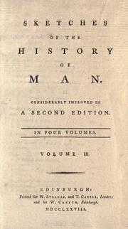Cover of Sketches of the history of man by Henry Home Lord Kames