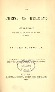 Front cover of The Christ of history by Young, John