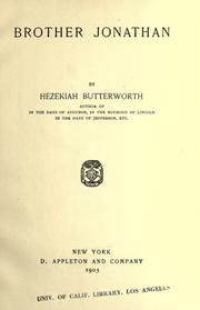Front cover of Brother Jonathan by Hezekiah Butterworth