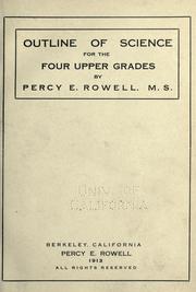 Cover of Outline of science for the four upper grades by Percy Elliott Rowell