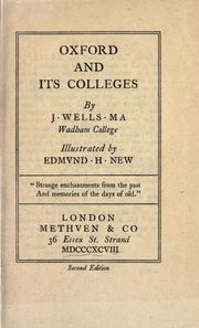Front cover of Oxford and its colleges by Joseph Wells