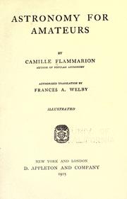 Front cover of Astronomy for amateurs by Camille Flammarion