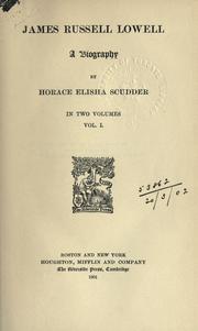 Front cover of James Russell Lowell by Horace Elisha Scudder