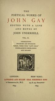 Front cover of The poetical works of John Gay by John Gay
