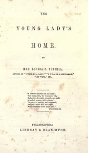 Front cover of The young lady's home by Louisa C. Tuthill