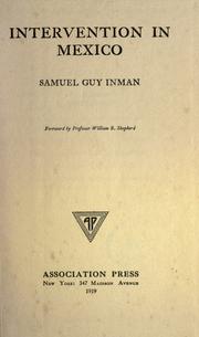 Cover of Intervention in Mexico by Samuel Guy Inman