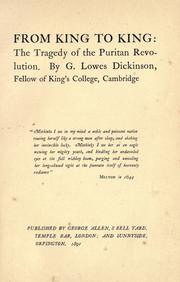 Cover of From king to king by G. Lowes Dickinson
