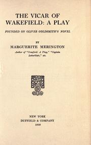 Cover of The vicar of Wakefield by Merington, Marguerite.