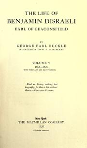 Front cover of The life of Benjamin Disraeli by William Flavelle Monypenny