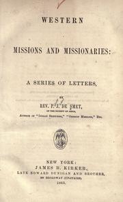 Cover of Western missions and missionaries by Pierre-Jean de Smet