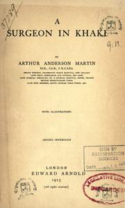 Front cover of A surgeon in khaki by Arthur Anderson Martin