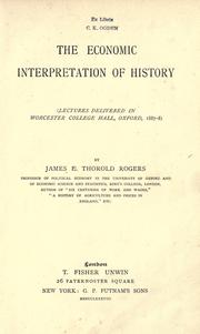 Cover of The Economic Interpretation of History by James E. Thorold Rogers
