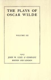 Cover of Plays by Oscar Wilde
