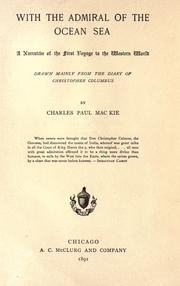 Front cover of With the admiral of the ocean sea by Charles Paul MacKie