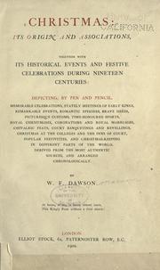 Front cover of Christmas: its origin and associations by Dawson, W. F.
