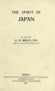 Front cover of The spirit of Japan by G. H. Moule