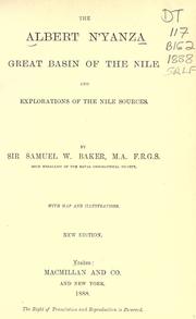 Cover of The Albert N'yanza by Baker, Samuel White Sir
