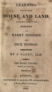 Front cover of Learning better than house and land by Carey, John
