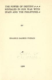 Front cover of The power of destiny by Erasmus Darwin French