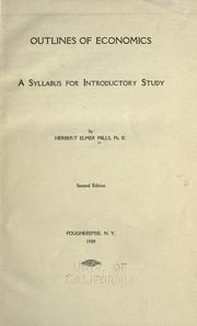 Cover of Outlines of economics by Mills, Herbert Elmer