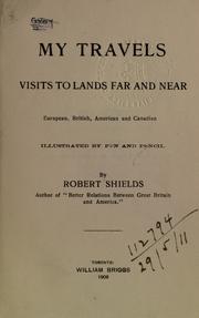 Cover of My travels by Shields, Robert
