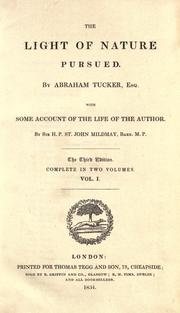 Cover of The light of nature pursued by Abraham Tucker