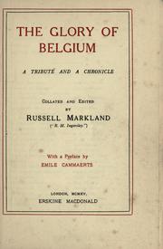 Front cover of The glory of Belgium by Russell Markland
