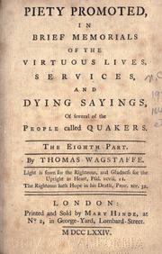 Cover of Piety promoted by Wagstaffe, Thomas