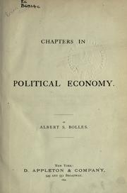 Cover of Chapters in political economy by Bolles, Albert Sidney