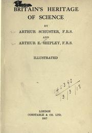Cover of Britain's heritage of science by Schuster, Arthur Sir