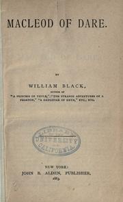 Front cover of Macleod of Dare by William Black