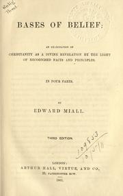 Front cover of Bases of belief by Edward Miall