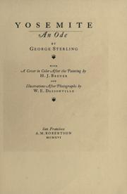 Cover of Yosemite by George Sterling