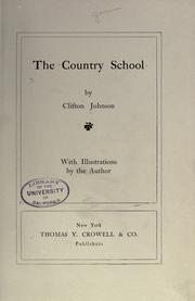 Cover of The country school by Clifton Johnson