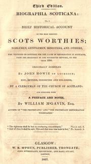 Cover of Biographia Scoticana by John Howie