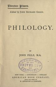 Cover of Philology by John Peile