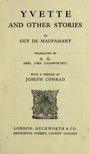 Front cover of Yvette and Other Stories by Guy de Maupassant