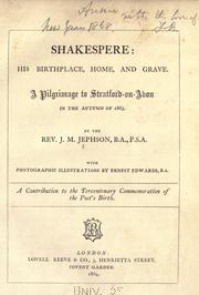 Front cover of Shakespere, his birthplace, home, and grave by J. M. Jephson