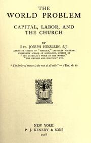 Cover of The world problem by Husslein, Joseph Casper