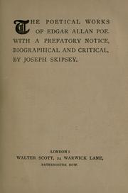 Front cover of The Poetical Works of Edgar Allan Poe [4 stories, 43 poems, 1 essay] by Edgar Allan Poe