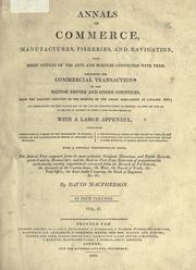 Front cover of Annals of commerce, manufactures, fisheries, and navigation by David MacPherson