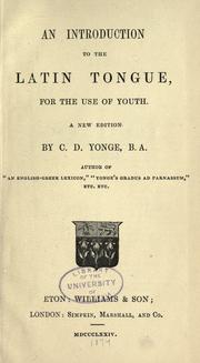 Front cover of An introduction to the Latin tongue by Charles Duke Yonge
