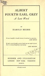 Cover of Albert, fourth Earl Grey by Harold Begbie