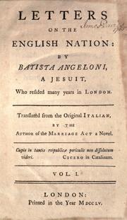 Front cover of Letters on the English nation by John Shebbeare